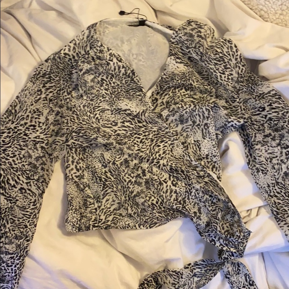 Dynamite long sleeve tie up top
